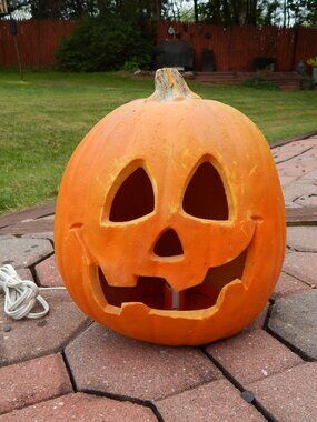 Halloween Jack O Lantern Pumpkin Light Up Light - Foam 1995 Trendmasters